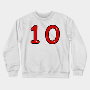 tenth, ten, 10, number ten, 10 years, 10 year old, number 10,  Numeral 10, 10th birthday gift, 10th birthday design, anniversary, birthday, anniversary, date, 10th grade Crewneck Sweatshirt